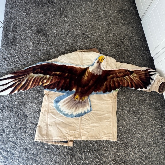 Vintage Carhartt Customized Eagle lined quilted jacket rancher chore Detroit - Picture 15 of 16